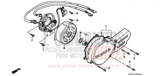 KURBELGEHAEUSEDECKEL, L./ GENERATOR CR80RT de 1996